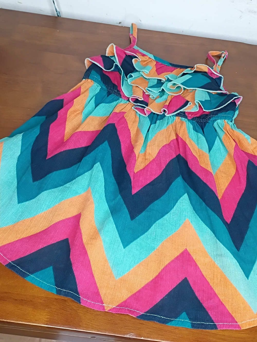 Roxy Girls Chevron Sundress in Teal, Pink, Navy, Orange